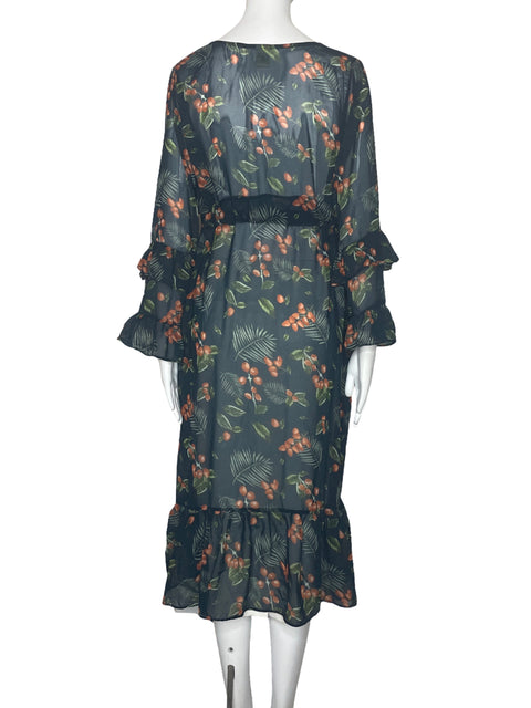 Salida Bahia Maria Estampado Verde-Talla S