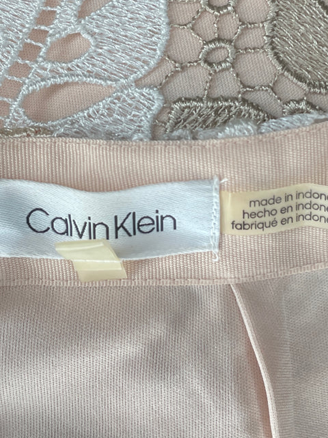 Falda Calvin Klein Midi Encaje Rosado-Talla 4