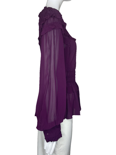 Blusa Farm Rio Vuelo Mangas Morado-Talla XS