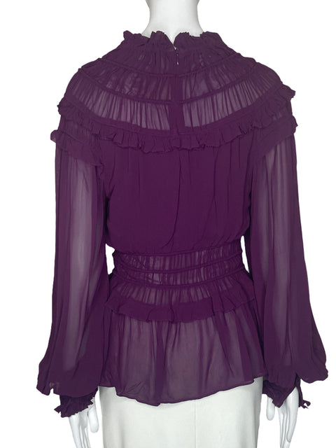 Blusa Farm Rio Vuelo Mangas Morado-Talla XS