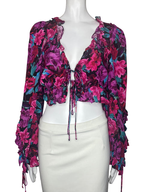 Top For Love & Lemons Estampado Rosado-Talla S