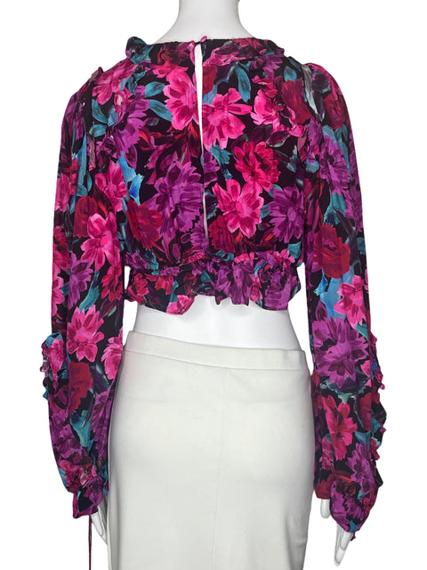 Top For Love & Lemons Estampado Rosado-Talla S