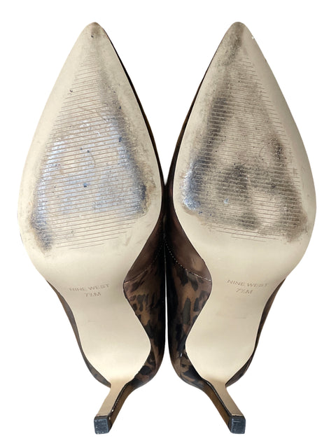 Calzado Nine West Bliss Leopard Print Marrón-Talla 7 1/2