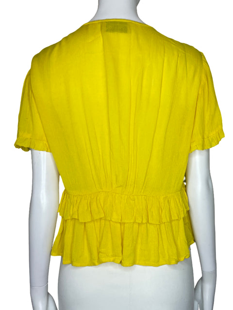 Blusa Cleobella Vuelo Toquelado Amarillo-Talla S