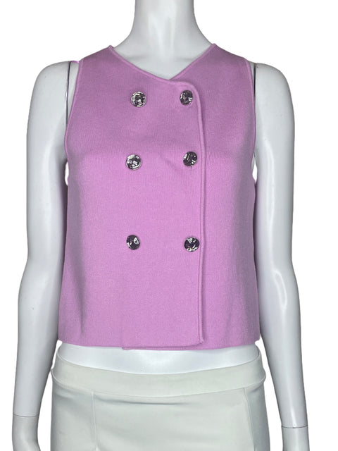 Top Zara Seis Botones Rosado-Talla S