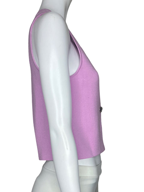 Top Zara Seis Botones Rosado-Talla S
