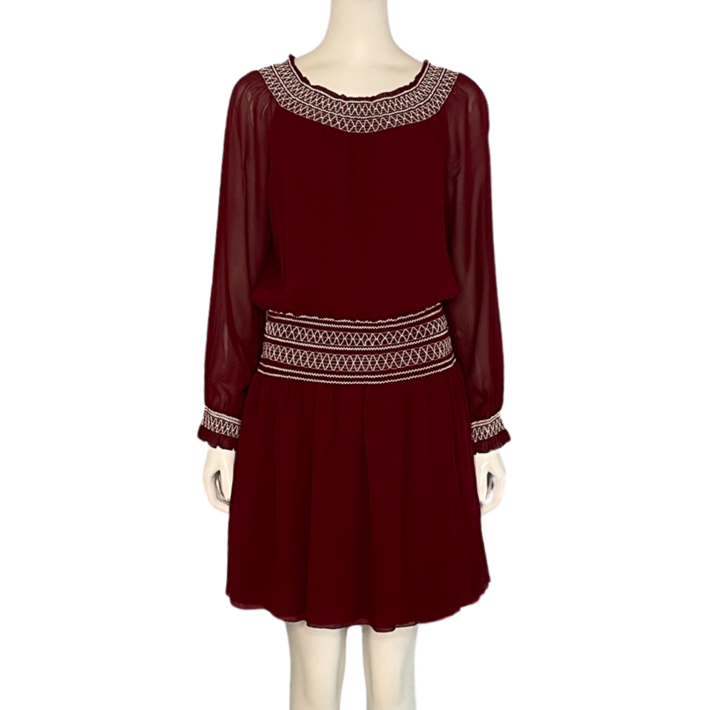 Vestido Tory Burch Elasticos VIno Tinto- Talla 4