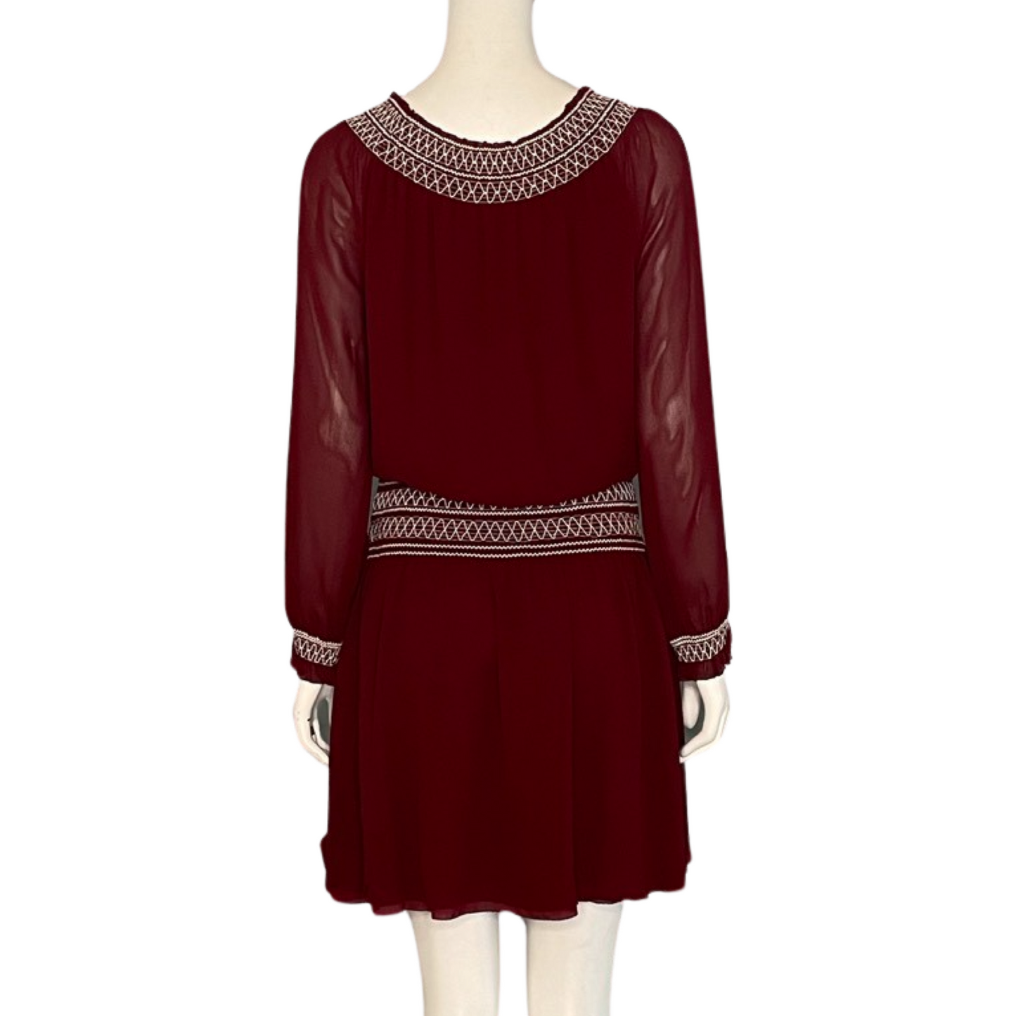 Vestido Tory Burch Elasticos VIno Tinto- Talla 4