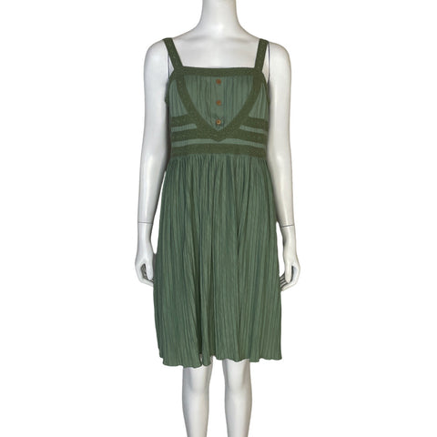Vestido Matilda Jane Clothing  Plisado Verde-Talla M