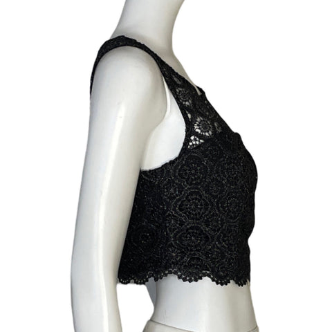 Top My Michelle Encaje Metalizado Gris-Talla 11