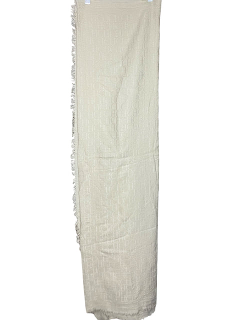 Bufanda Carolina Herrera Logo Blanco-Talla U