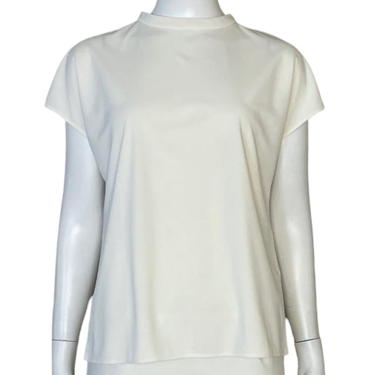 Blusa UniQlo Fluida Manga Corta Blanco-Talla S