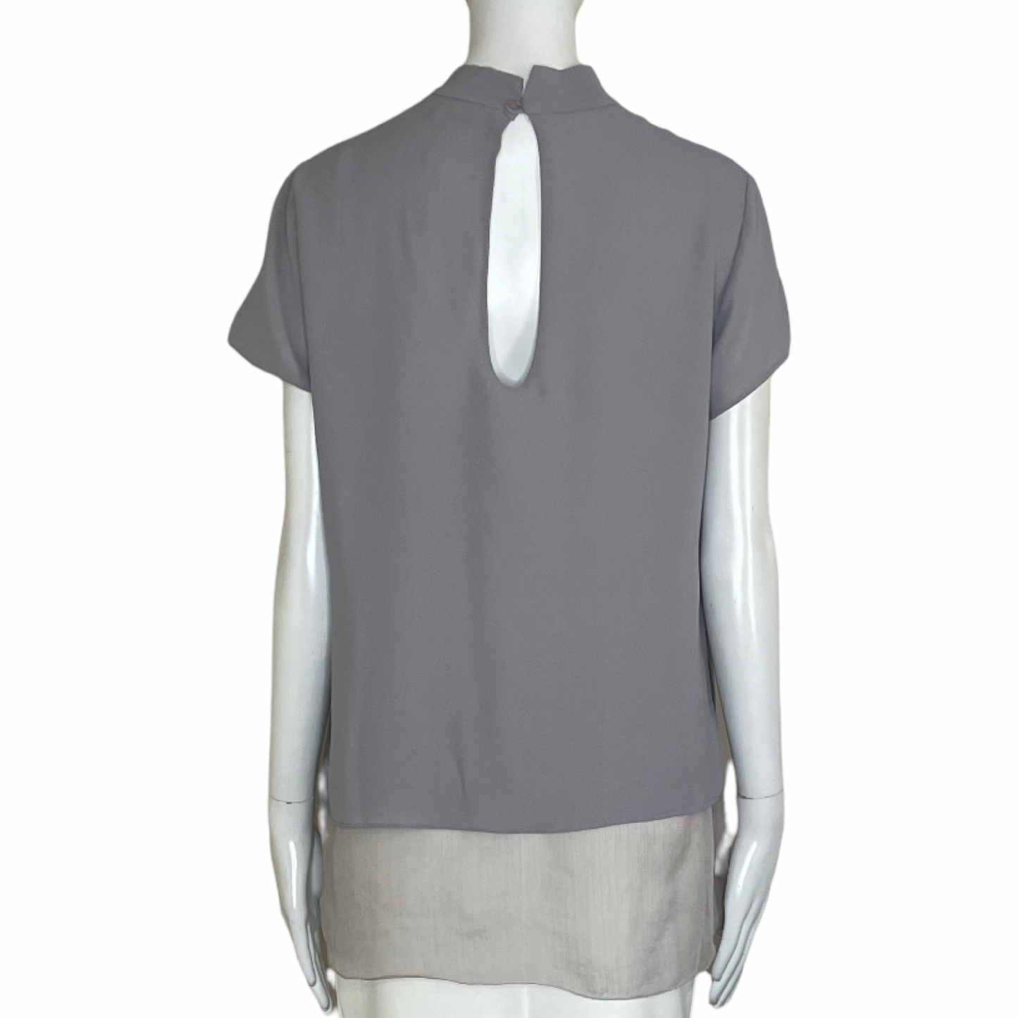 Blusa ESLEY Cuello Redondo Mangas Corta Gris - Talla L