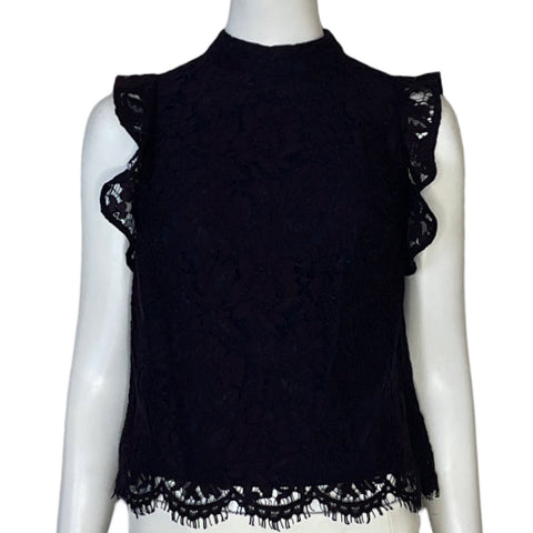 Blusa Banana Republic Encaje 
Vuelos Morado-Talla XXS