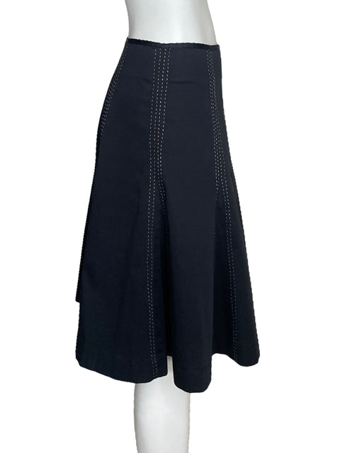 Falda Jennifer Eden Bordado Negro-Talla 6