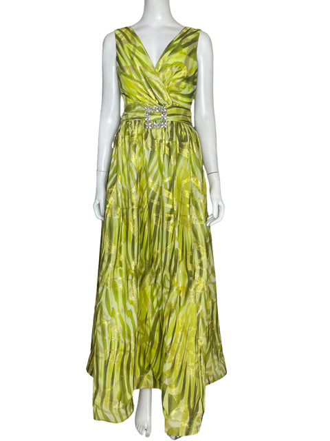 Vestido Explosión Verde Metalizado-Talla 38