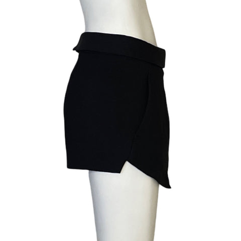 Faldadshort Zara  Mini Asimetrico Negro-Talla XS