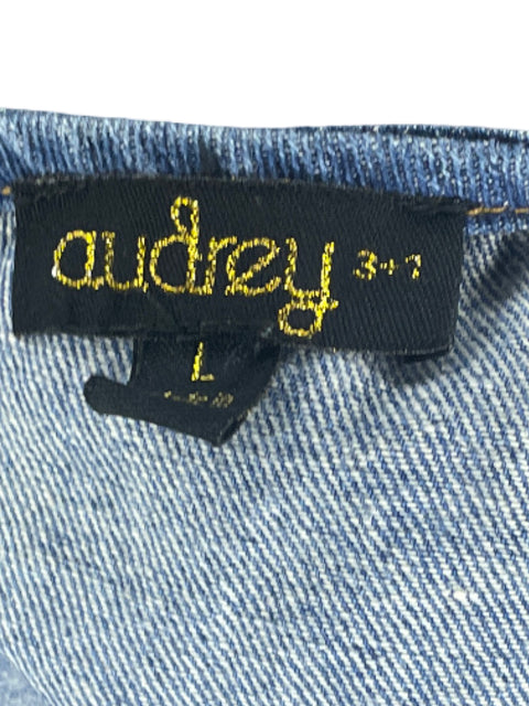 Vestido Audrey Denim Desflecado Azul-Talla L