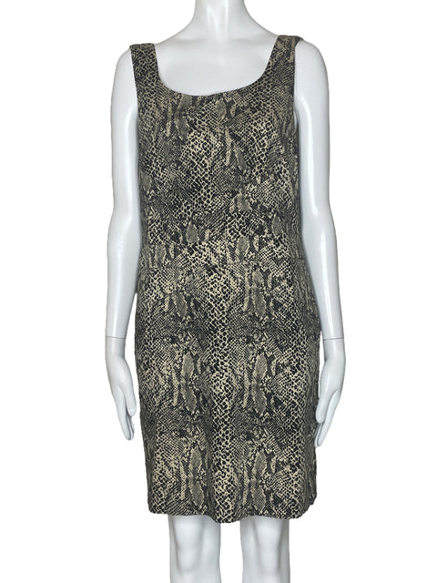 Vestido Michael Kors Animal Print Tiras Marron-Talla 10