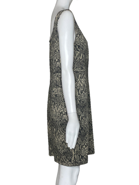 Vestido Michael Kors Animal Print Tiras Marron-Talla 10