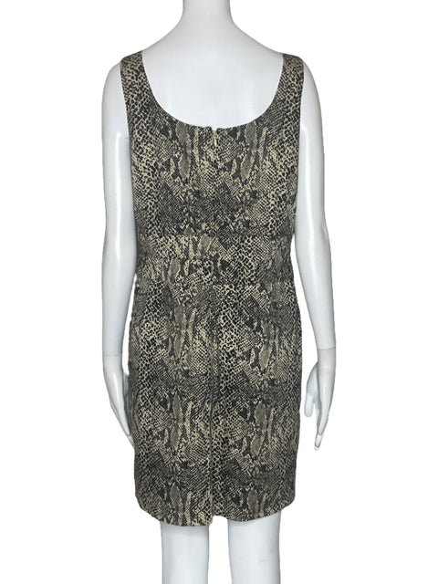 Vestido Michael Kors Animal Print Tiras Marron-Talla 10