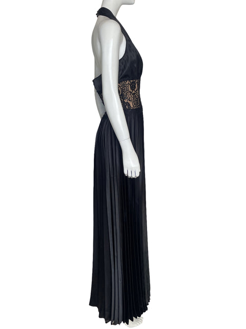 Vestido Mariano Fernandez Plisado Negro-Talla S