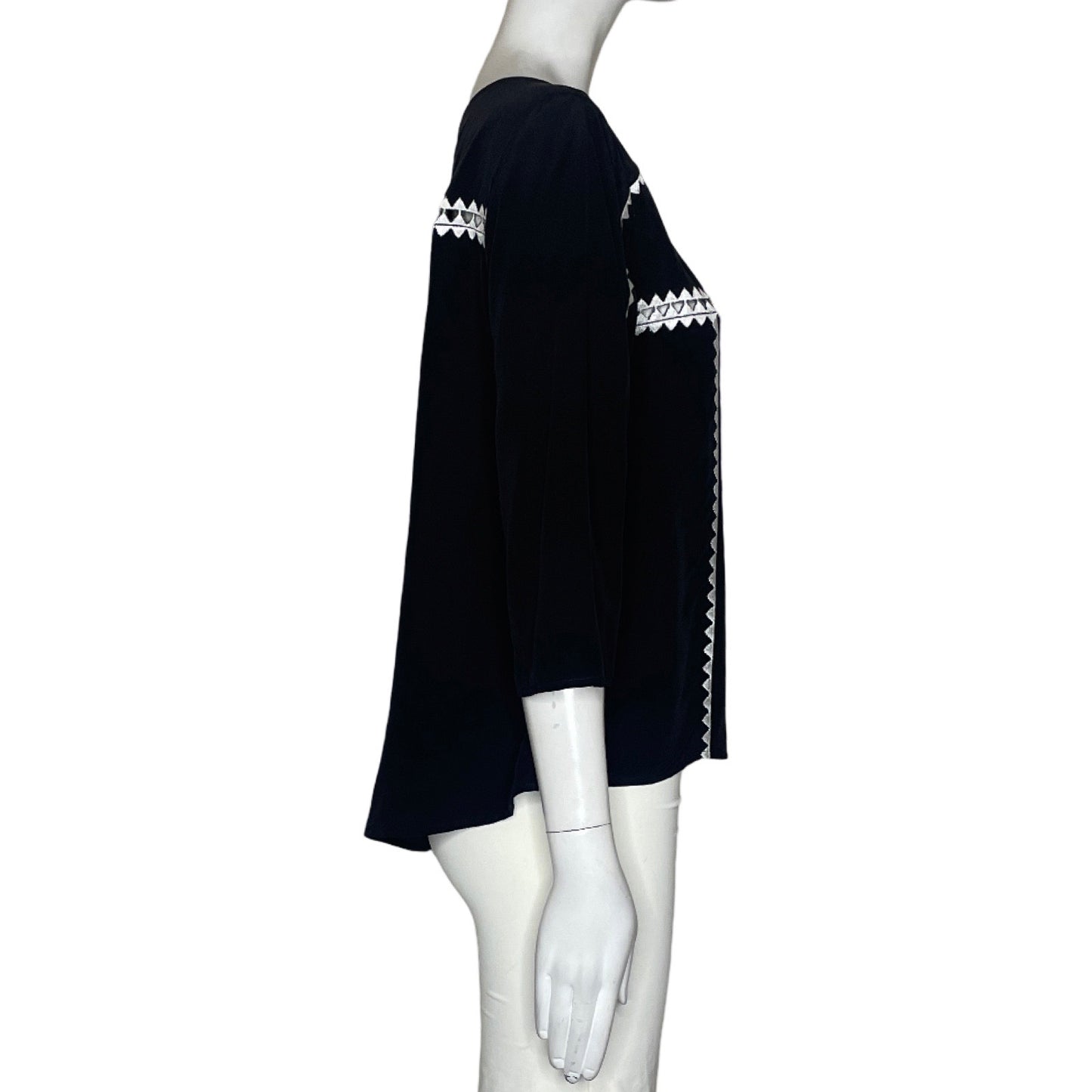 Blusa BCBG Triangulos Tejidos Negro-Talla S
