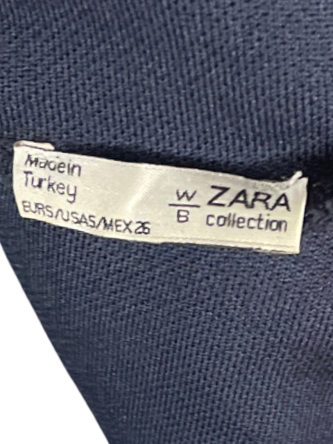 Vestido Zara  Sheath Cuello Alto Azul-Talla S