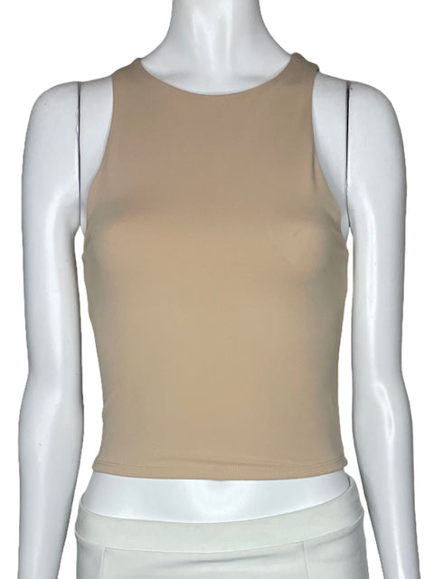 Top Express High Neck Beige-Talla XS