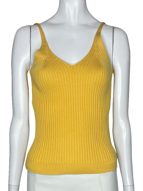 Top Thinkable Acanalado Amarillo-Talla M