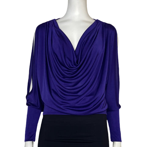 Blusa BCBG Mangas Largas Morado - Talla XS