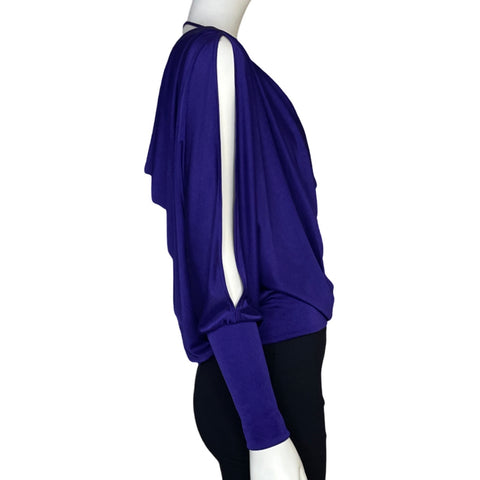 Blusa BCBG Mangas Largas Morado - Talla XS