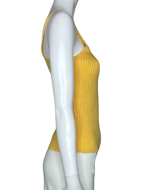 Top Thinkable Acanalado Amarillo-Talla M
