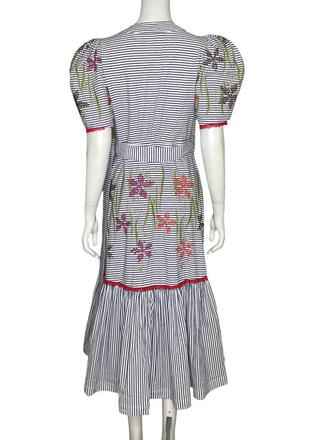 Vestido Silvia Tcherassi Nicola Cross Body 
Azul-Talla L
