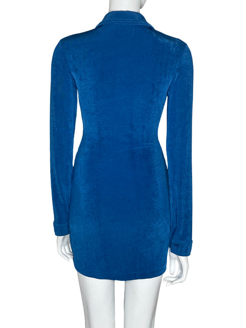 Vestido StyleByGG Drapeado Mini Azul-Talla S