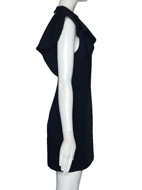 Vestido Endless Rose Vuelo Cuello V Negro-Talla S