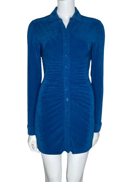 Vestido StyleByGG Drapeado Mini Azul-Talla S