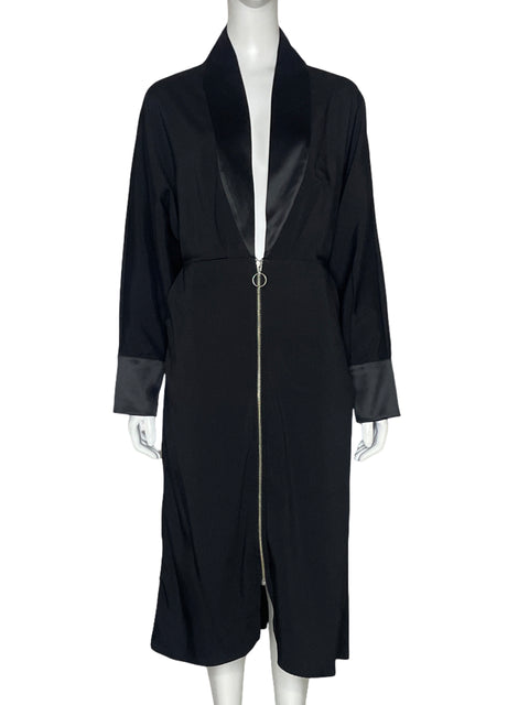 Vestido Sanna Cremallera Midi Negro-Talla L