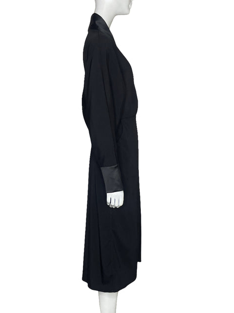 Vestido Sanna Cremallera Midi Negro-Talla L