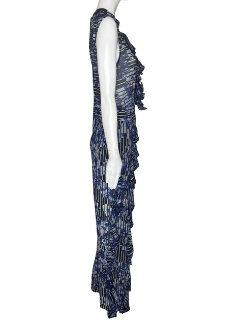 Mono Tesoro TPS Rayas Flores Azul-Talla M