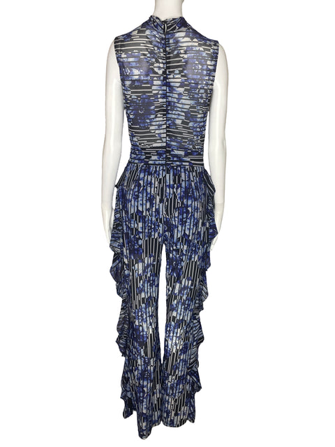 Mono Tesoro TPS Rayas Flores Azul-Talla M