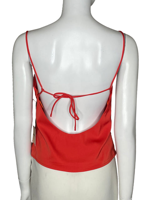 Top Superdown Tirantes Fluida Naranja-Talla S