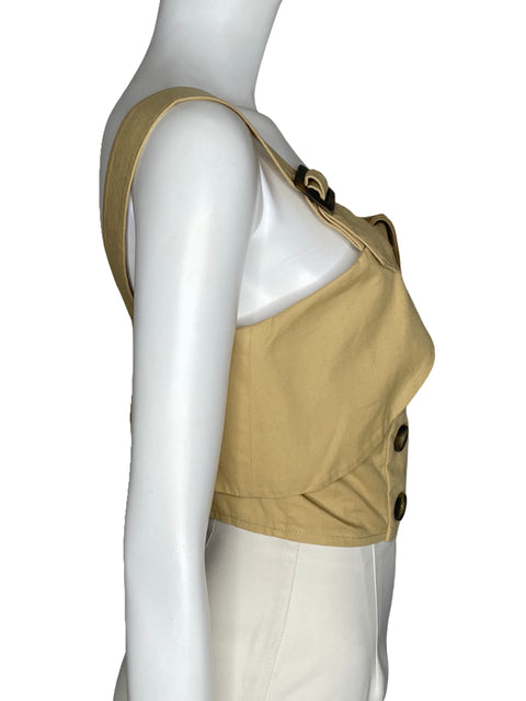 Top Eva Franco Trench Abotonado Beige-Talla 4