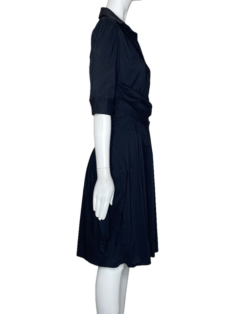 Vestido BCBG Dreapeado Pliegues Gris-Talla 6