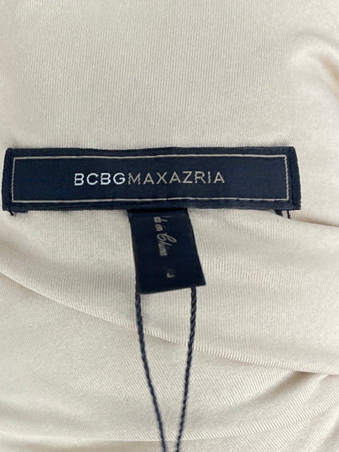 Vestido BCBG Sin Mangas Acanalado Negro-Talla L