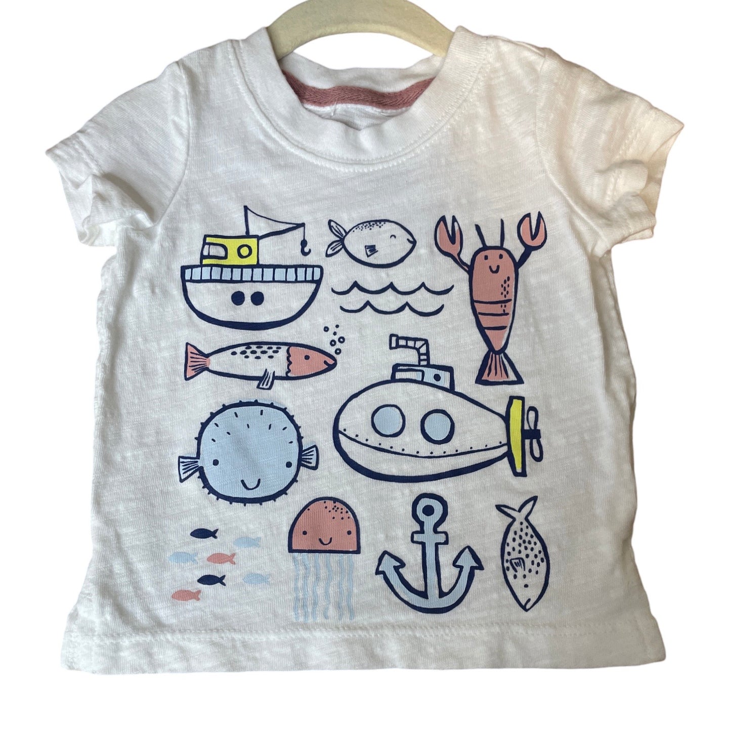 Sueter Carters Peces Blanco-Talla 3M