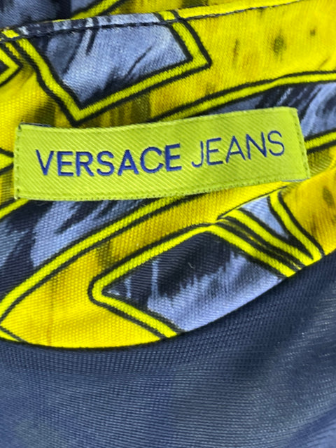 Vestido Versace Jeans Fluido Mangas Amarillo-Talla 10