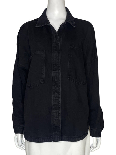 Chaqueta Zara Jeans Negro-Talla L
