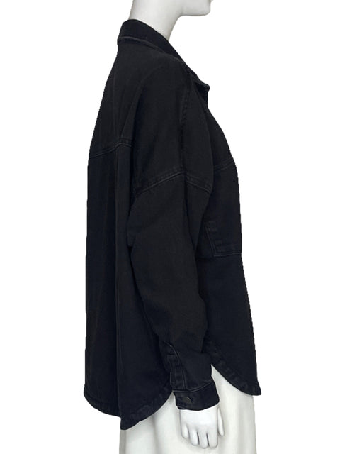 Chaqueta Zara Jeans Negro-Talla L