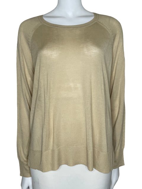 Sueter Zara Manga Larga Casual Beige-Talla L